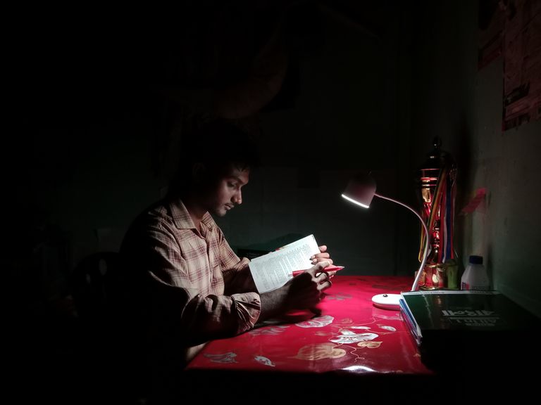 Man reading a book